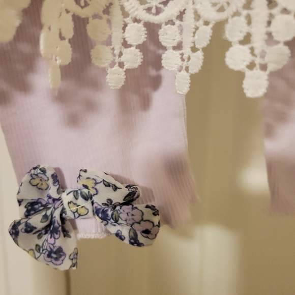 Floral Top and Bottom 2 piece set Lavendar & Purple Floral size 24 Month… - Picture 8 of 13